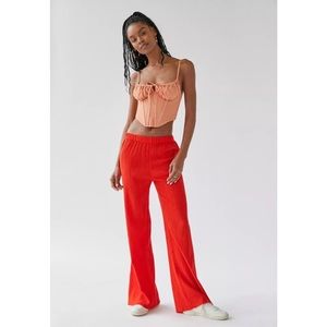 Urban Outfitters Low Rise Red Flare Pants